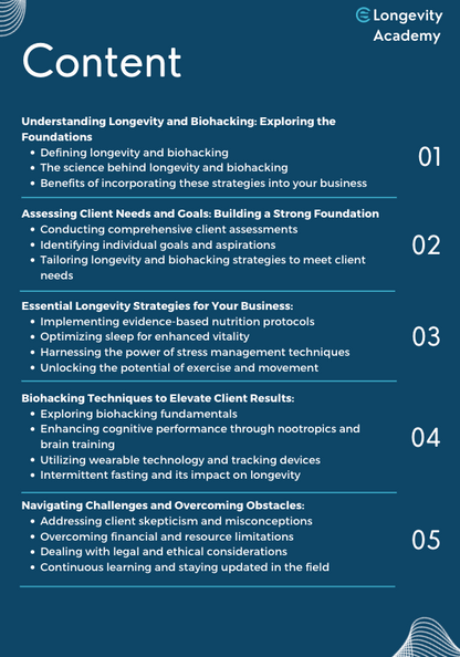 Elevate Your Wellness Business with Proven Longevity and Biohacking Strategies